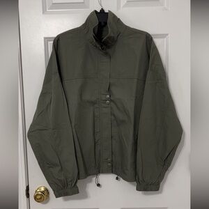 Forever 21 plus size olive green trench jacket